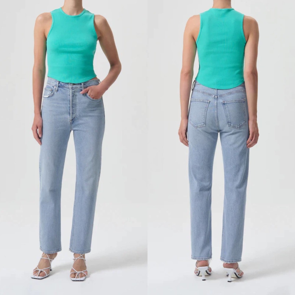 AGOLDE High Rise Stovepipe Jeans Destination